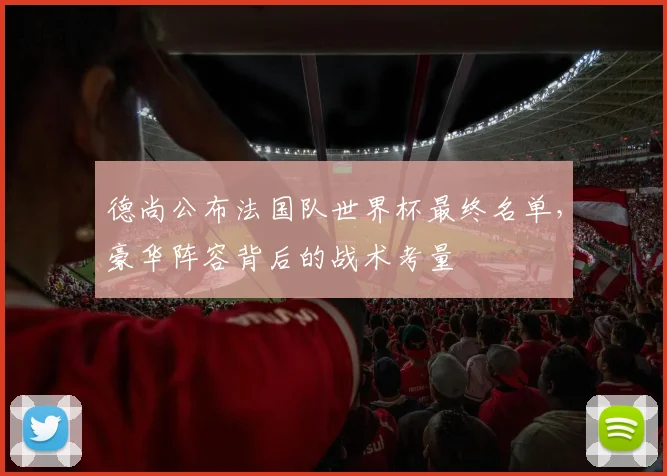 德尚公布法国队世界杯最终名单，豪华阵容背后的战术考量